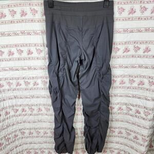 Lululemon Studio Crop II Gray Drawstring Ruched Athletic Pants Small